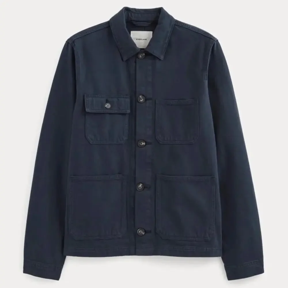 Everlane Men’s Denim Utility Jacket Navy Organic Cotton Workwear Small NWOT